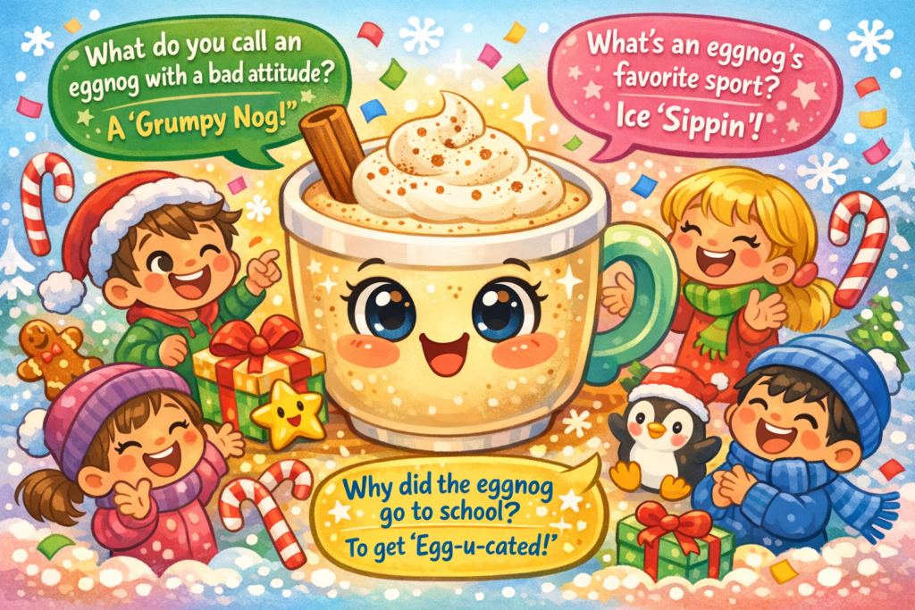 😎 Cool Eggnog Jokes for Kids