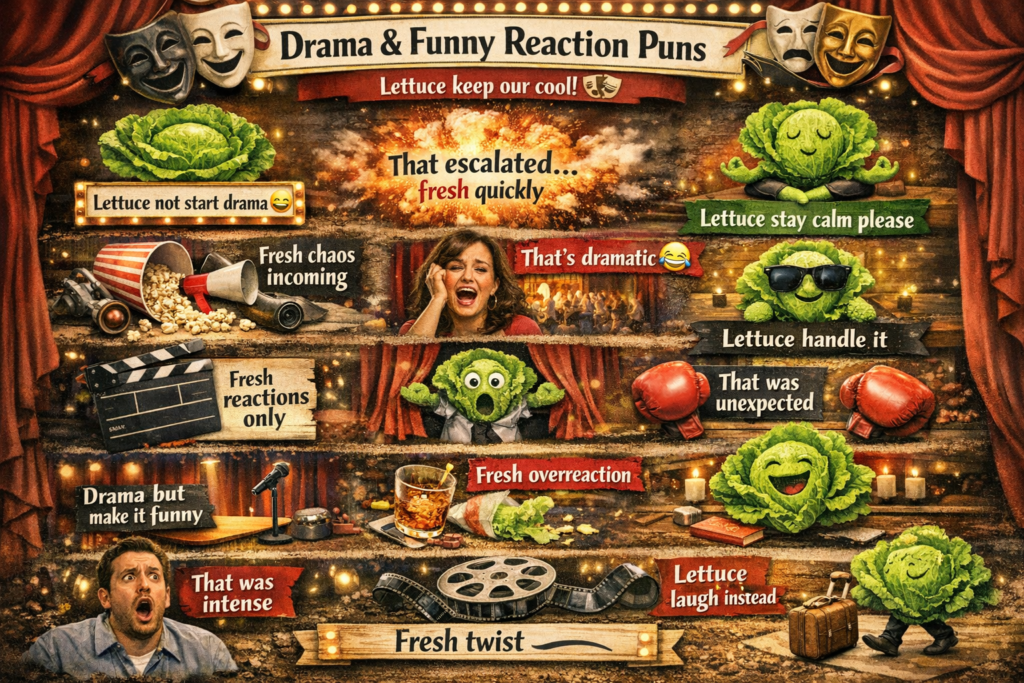 🎭 Drama & Funny Reaction Puns