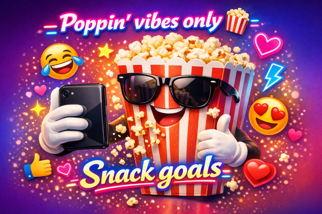 🎉 Funny Popcorn Puns for Instagram Captions