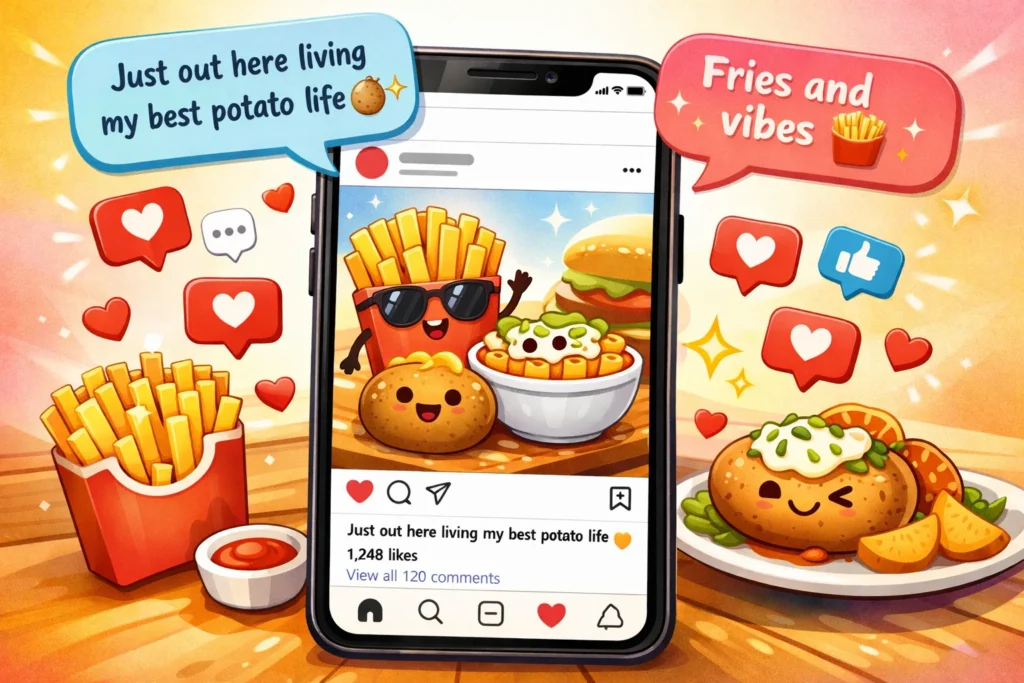 🎉 Funny Potato Puns for Instagram Captions