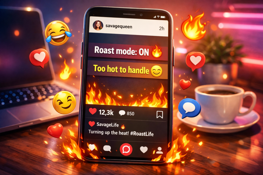 🎉 Funny Roast Puns for Instagram Captions