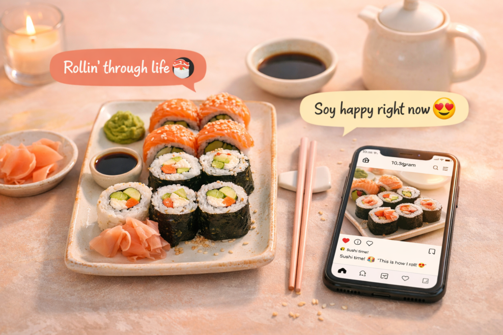 🎉 Funny Sushi Puns for Instagram Captions