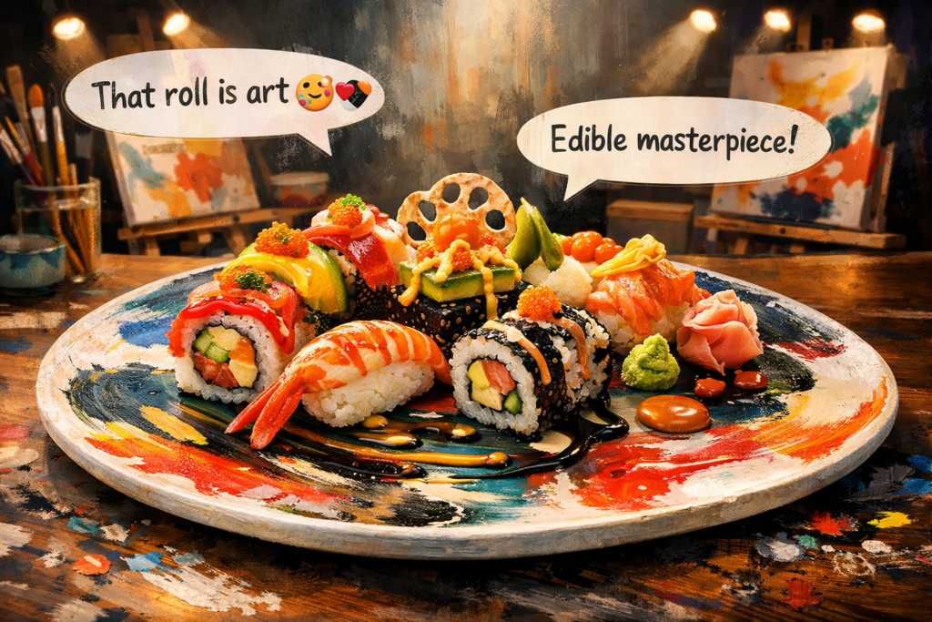 🎨 Artistic Sushi Humor